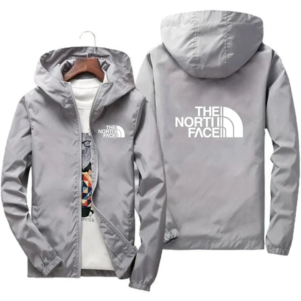 2025 남성 패션 방풍 지퍼 후드 재킷 캐주얼 아웃도어 스포츠웨어 스트리트웨어 러닝 및 일상 편안한 착용