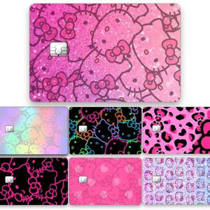 레이저 헬로 키티 카드 스티커 귀여운 학생용 정교한 소녀 버스 지하철 장식 패치 ID 은행 카드 캠퍼스 스티커 생일 선물