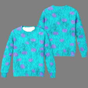 디즈니 몬스터 설리반 코스프레 테마 어글리 스웨터 크리스마스 파티 라운드 넥 후디 성인용 가을/겨울 신상