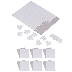 6세트 블랭크 퍼즐 13x18cm 화이트 조립식 DIY 승화 블랭크 퍼즐 라이프 포토 승화 블랭크 퍼즐