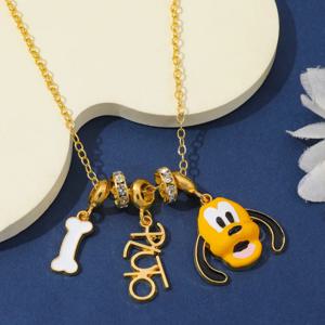 플루토 애니메이션 만화 개 펜던트 목걸이 장난감 - 남성과 여성을 위한 창의적이고 재미있는 남녀공용 선물 쥬얼리