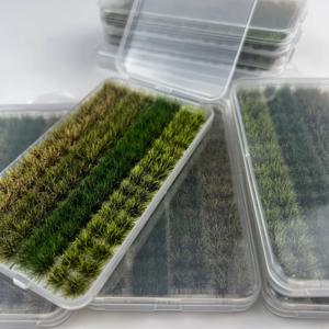 4색/120개 모델 잔디 모형, 미니어처 풍경용 모델 잔디, 파티오용 정적 잔디 모형