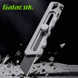 스테인리스 스틸 유틸리티 나이프 6 in 1 다기능 오프너 접이식 박스 커터 휴대용 사무실 가정 택배 개봉용 나이프