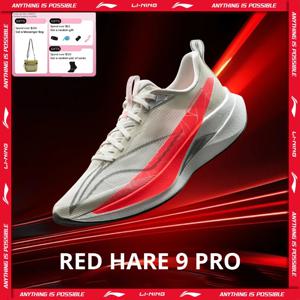 Li-Ning 남성용 RED HARE 9 PRO 레이싱 운동화 BOOM 쿠션 리바운드 통기성 반사 라이닝 안정적인 운동화 ARPW001