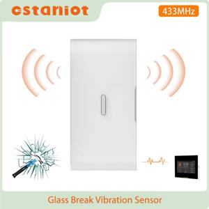 Ostaniot 433MHz eV1527 무선 유리 브레이크 진동 센서 도어 창 알람 감지기 홈 보안 키트에 대한 도난 방지