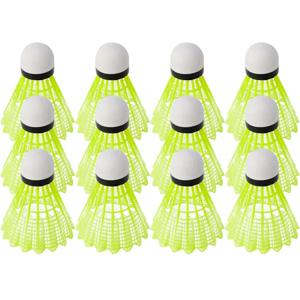 휴대용 녹색 배드민턴 공, 스포츠 훈련, 나일론 셔틀콕, 야외 용품, 여행 제품, 6 개, 12 개