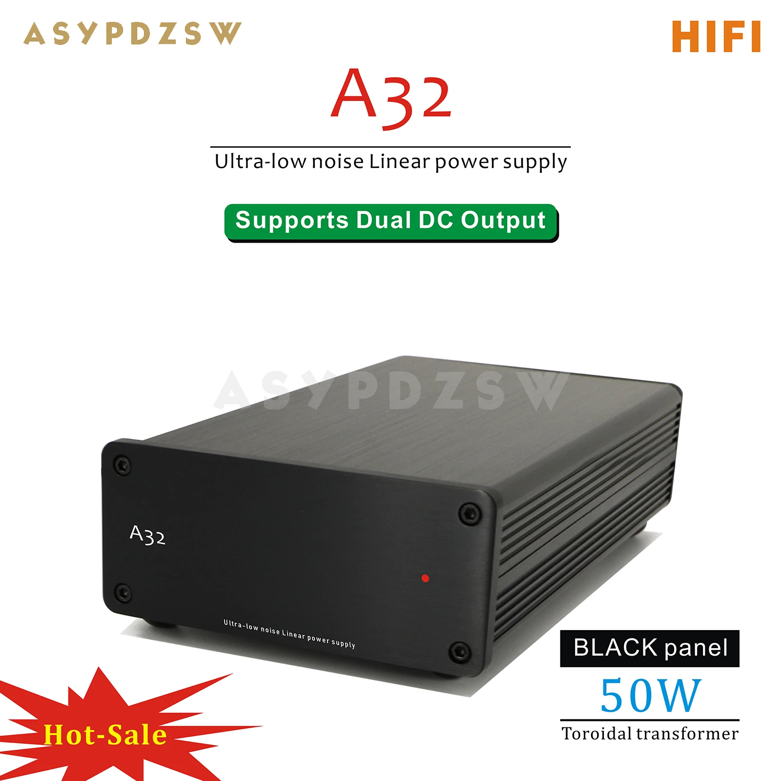 A32 50VA HIFI 초저잡음 선형 전원 공급 장치 DC 5V/9V/12V/15V/18V/19V/24V LPS