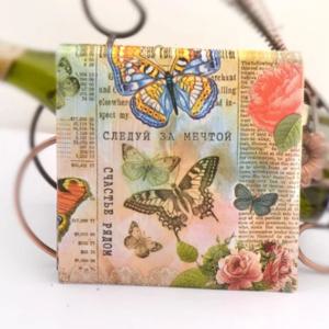 20pcs/Pac 33cm 2Ply 다채로운 나비 인쇄 냅킨 연회 종이 얼굴 조직 입 천 종이 플레이스 매트 컵 꽃 종이