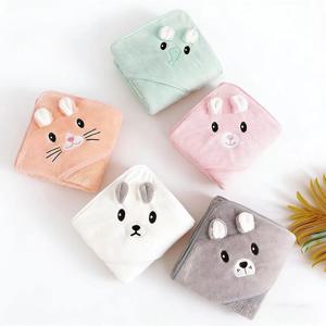 아기 목욕 수건 여아 남아용 부드러운 따뜻한 수면 배넷저고리 랩, 산호 양털 신생아 담요, 유아 후드 아기 물건 목욕 가운