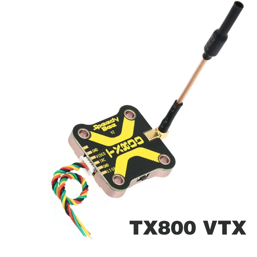 SpeedyBee TX800 VTX 5.8G 48CH PitMode 25mW/200mW/400mW/800mW 출력 장거리 송신기 트램프 RC FPV 레이싱 드론 지원