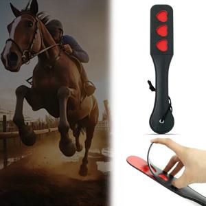 PU 가죽 승마 채찍 휴대용 야외 게임, 내구성 소프트 핸들, 승마 패들, 승마 훈련 연습 도구, 1 개
