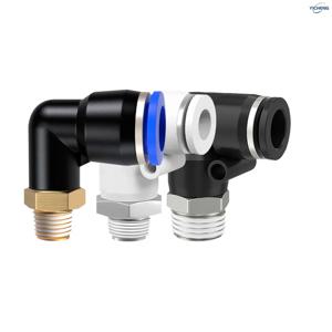 10mm 내경 파이프 피팅 수나사 엘보 나사 규격 1/8인치 1/4인치 3/8인치 1/2인치 90도 ° 푸시 투 커넥트 피팅 (30개입)
