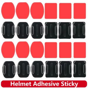 고프로 히어로 13 12 11 10 9 8 SJCAM 인스타360 아카소 DJI 오스모 액션 카메라 액세서리용 헬멧 접착식 평면 곡면 마운트