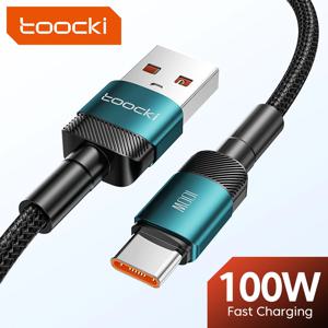 Toocki 100W 6A USB C 고속 충전 데이터 USB 케이블 유형 C 화웨이 명예 Oneplus Realme Xiaomi 삼성 USB A-C 전화 코드