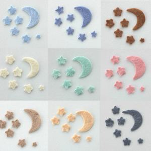 신생아용 사진 소품 액세서리, 단색 수제 양모 펠트 별 + 문 스튜디오, 아기 창의적인 사진 장식 소품