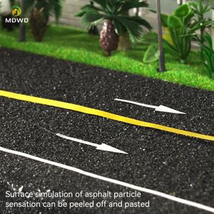 뒷면 접착 풍경 국가 Diaroma 레이아웃이 있는 5cm 10cm 회색 모델 철도 도로 테이프