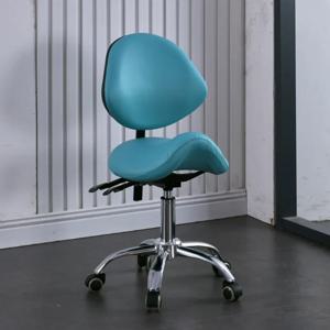 조절 가능한 치과 의사용 안장 의자 회전식 이발소 미용실 메이크업 스툴 등받이 포함 편안한 사용