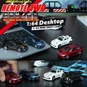 4륜 구동 드리프트 레이싱카 1/64 또는 1/43 미니 무선 조종 고속 자동차 라디오 전동 경쟁 완구 어린이 남아 성인용 선물