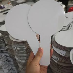 건식 지우기 답변 패들 휴대용 양면 패들 미니 화이트 보드 소형 화이트 보드 건식 지우기 표지판 경매 패드 10Pcs