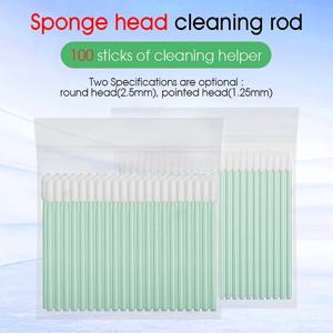 100PCS 광섬유 청소 스틱 광섬유 면봉 1.25mm/2.5mm LC/SC/FC/ST 커넥터 섬유 청소 막대 FTTH 도구