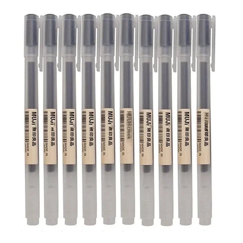 6/8 개/대 MUJIs 젤 펜 블랙/레드/블루 0.38/0.5mm 잉크 일본 컬러 펜 오피스 학교 볼펜 일본 카와이 문구