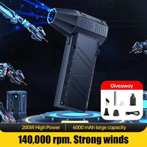 타입-C X6 강력한 팬 강력한 진공 먼지 청소기 140000RPM 강한 바람 빠른 충전 브러시리스 터보 블로워 청소용