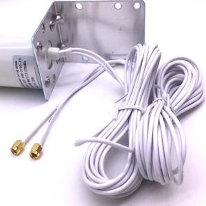 하이게인 안테나 듀얼 10미터 케이블 3G 4G LTE 실외 안테나 라우터 모뎀 외부 안테나 듀얼 SMA TS9 CRC9 커넥터