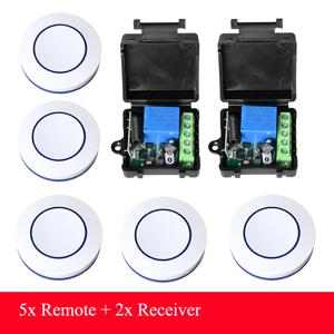 433Mhz 원형 버튼 무선 DC 6V 9V 12V 24V RF 릴레이 모듈 리모컨 스위치 키트 LED 램프 전구 게이트 도어 팬용