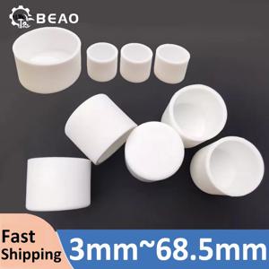    흰색 실리콘 고무 커버 원형 강철 파이프 슬리브 끝 보호 캡 충돌 방지 및 고온 저항 3~68.5mm