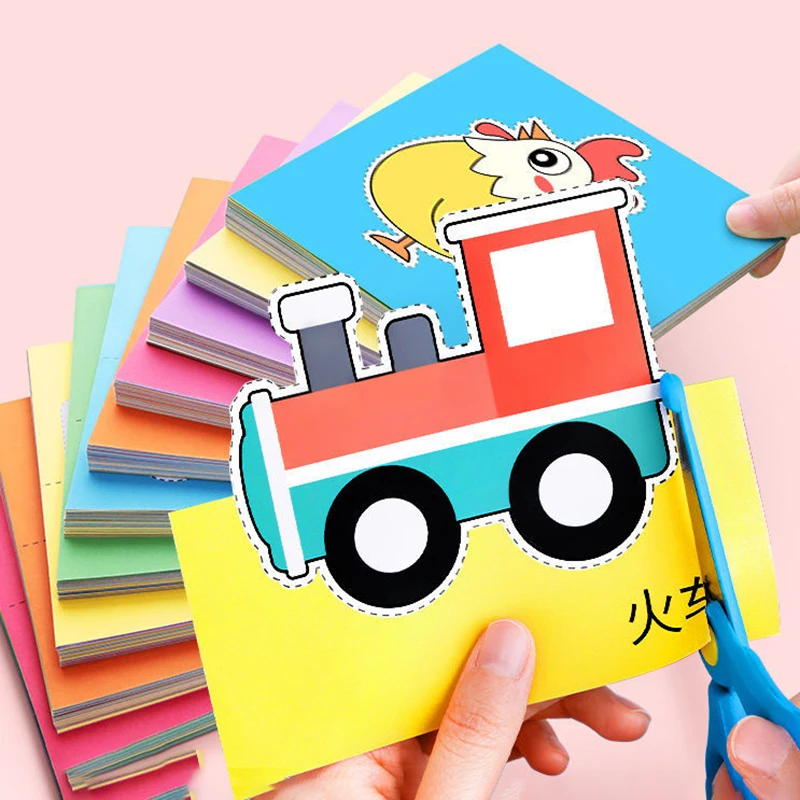 96개 재미있는 종이 자르기 세트, 종이 자르기, 종이 예술, 가위 기술 활동 종이 자르기 책, 어린이용 가위 공예 키트, 어린이 안전 가위 포함, 창의적인 게임, 안전한 가위, 종이 예술, 창의적인 놀이 시간, 가위