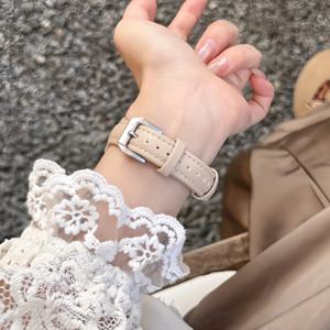 애플워치 시리즈 11 10 42/46mm 9 8 7 41 45mm 밴드 38/42mm 울트라 49mm 브레이슬릿 iWatch SE 6 5 4 3 40/44mm용 슬림 가죽 스트랩