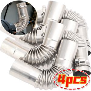 25mm 엘보우 에어 디젤 주차 히터 배기 파이프 커넥터 클램프 포함 웹스토 디젤 보트 히터용 1/2/4개