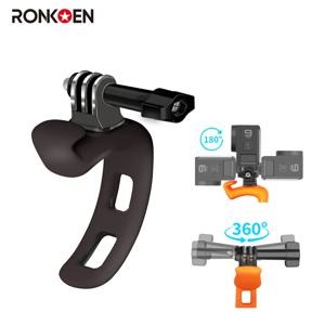 Ronkoen 액션 카메라 조정 가능한 실리콘 마운트 미니 유연한 브래킷 Gopro Insta360 DJI 액션 카메라 액세서리