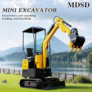 2톤 다기능 미니 굴삭기 - 유압 시스템 견고한 설계 가정/정원/농업 공학용 미니 굴착기