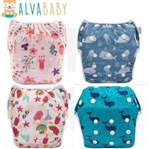 1PC ALVABABY 아기 수영 기저귀 재사용 가능한 수영 기저귀 패션 디자인 수영복 1세 미만 아기용