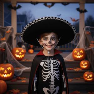 나이트클럽 빈티지 블랙 키즈 멕시코 모자 무대 공연 마술사 모자 휴일 의상 모자 탑 햇 키즈 코스프레 모자 할로윈