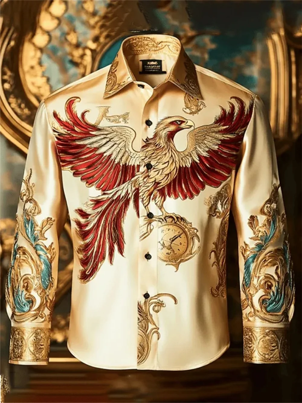 남성용 긴팔 셔츠, 고화질 프린트 의류, 야외 레저 휴가, 럭셔리, 패셔너블, 고품질 디자이너