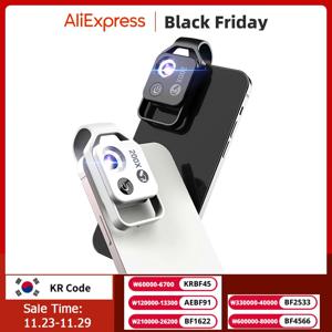APEXEL-200X 확대 현미경 렌즈, 모바일 LED 라이트 마이크로 포켓 매크로 렌즈, 아이폰, 삼성, 모든 스마트폰용