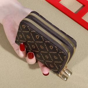 여성용 신용 카드 지갑, 대용량 멀티 카드 케이스 지갑, ID 창, 지퍼 카드 케이스 거치대