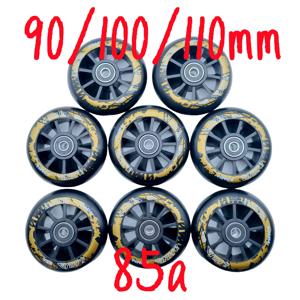 스피드 휠 인라인 스케이트 휠 롤러 스케이트 90mm 100mm 110mm 85A 화이트 스피드 휠