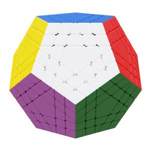 Shengshou Gigaminx 큐브 스티커가없는 5x5 정십이면체 퍼즐 큐브 속도 12 얼굴 Megaminx Magico Cubo 장난감 어린이 선물