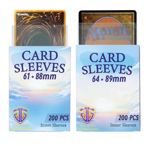 200 PCS 내부 카드 슬리브 완벽한 맞춤 MTG/YGO 게임 카드, 스포츠 카드, 축구 카드, 내부 카드 슬리브는 부드럽고 거친