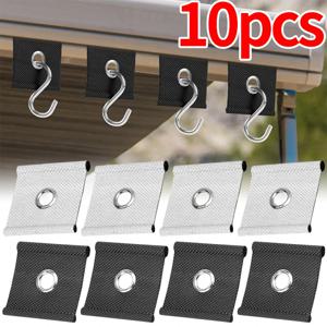 RV 캐노피 후크 캠핑 차양 후크 클립, 캐러밴 캠핑용 구멍이 있는 라이트 행거, RV 텐트 행거 액세서리, 10 개, 1 개