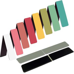 10PCS 자기 북마크 10 색 자기 북마크 학생을위한 페이지 마커 교사 교실 홈 오피스 독서 용품