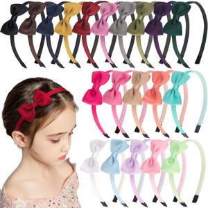 1Pcs 어린이 Grosgrain 리본 머리 활 머리띠 소녀 플라스틱 Hairbands 3inch 활 머리띠 어린이 패션 헤어 Aceessories