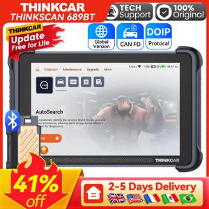 평생 무료 업데이트 THINKCAR THINKSCAN 689BT OBD2 진단 모든 시스템 진단 ECU 코딩 양방향 CANFD DOIP 4+64GB