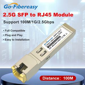 2.5G SFP to RJ45 구리 광 모듈 1.25G/2.5GBase-T 100m RJ45 포트 미크로틱, 호라코, 키플링크 2.5Gb SFP 광 스위치 호환