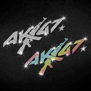 1PC 모조 다이아몬드 반짝이 AK47 오토바이 스티커 오토바이 헬멧 연료 탱크 스쿠터 보트에 대 한 방수 내구성 비닐 데칼