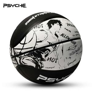 사이키 애니메이션 테마 고무 농구공 7호 미끄럼 방지 및 내마모성 남녀 실내외 훈련 경기용 공