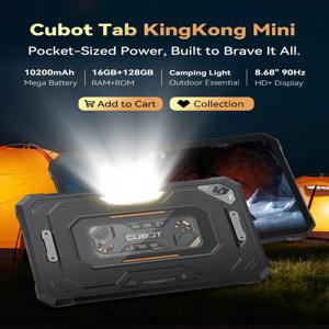 안드로이드 태블릿 큐봇 TAB 킹콩 미니, 10200mAh 메가 배터리 16GB(6+10),128GB, 캠핑 라이트, 8.68인치 화면, 48MP 카메라, GPS